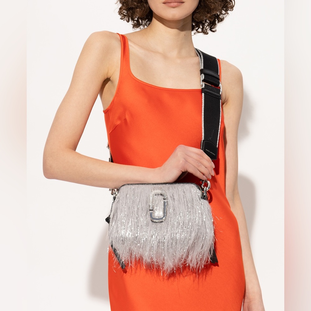MARC JACOBS The Creature Snapshot Faux Fur Bag - Gray